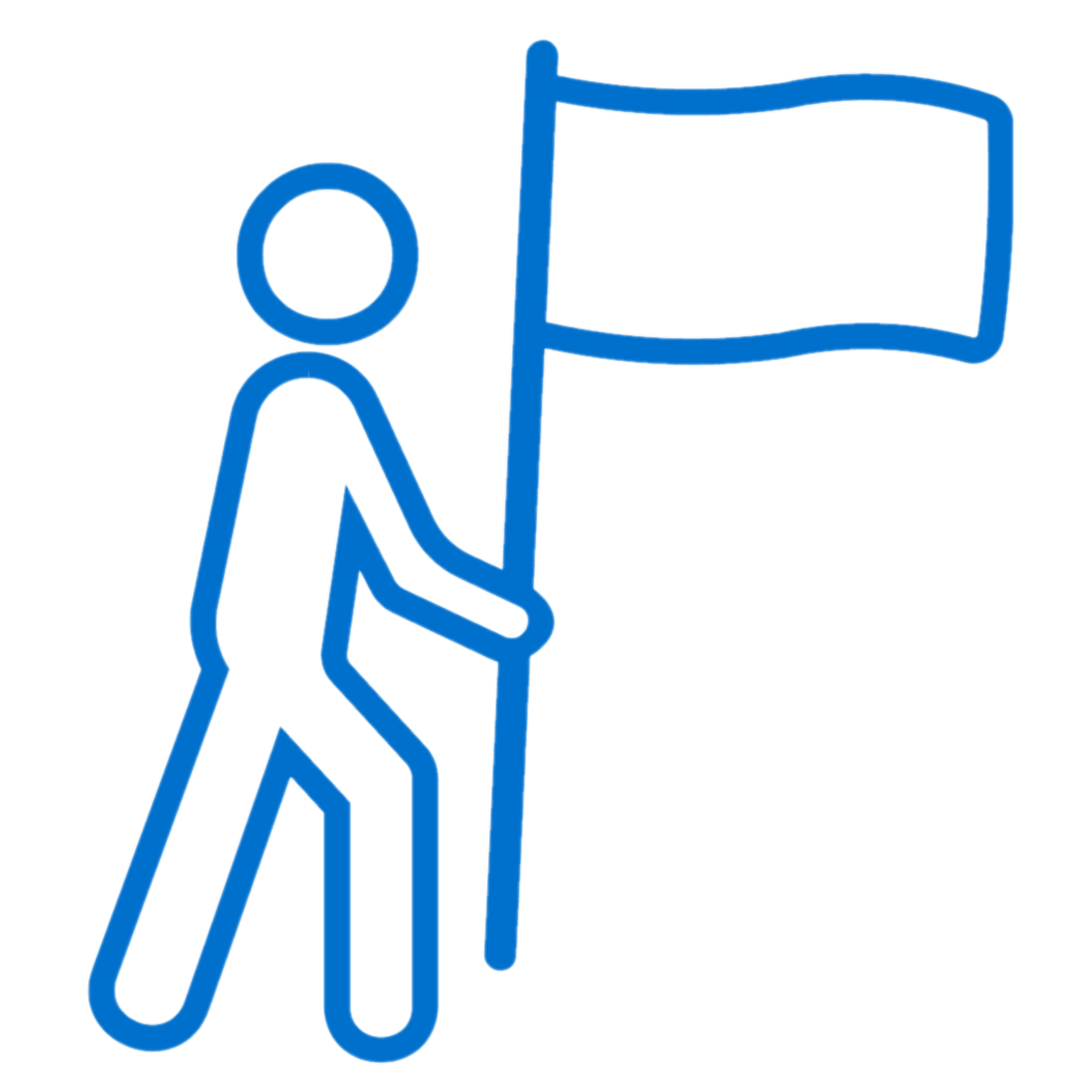 person with a flag