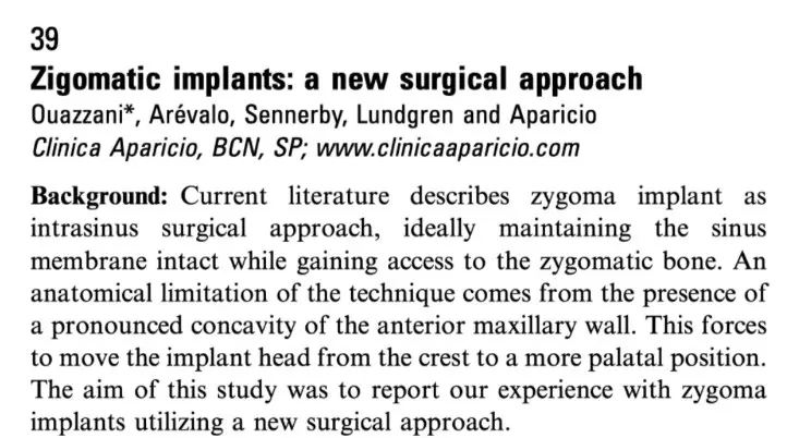 Zygomatic Implants A New Surgical Approach