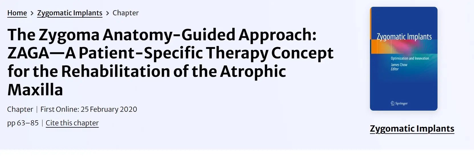ZAGA Patient Specific Therapy Chapter